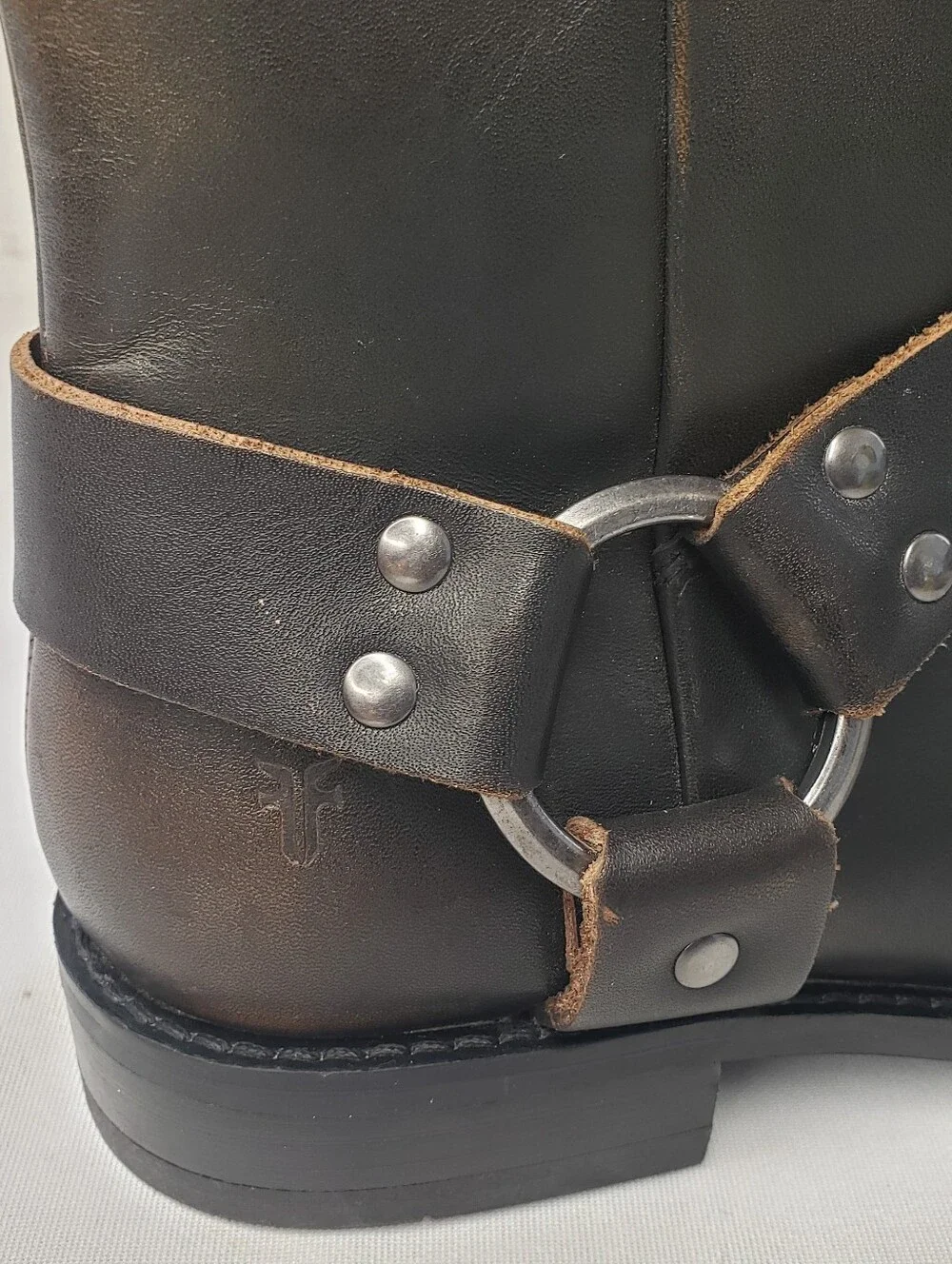 Frye SINGLE RIGHT BOOT ONLY Brown Leather Harness REPLACEMENT AMPUTEE